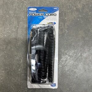 Universal Black Coiled Power Cord - 12V